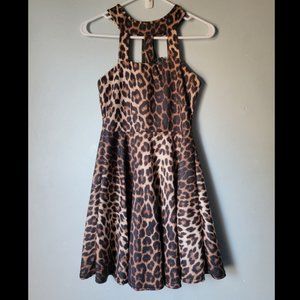 Cheetah/leopard print cocktail dress